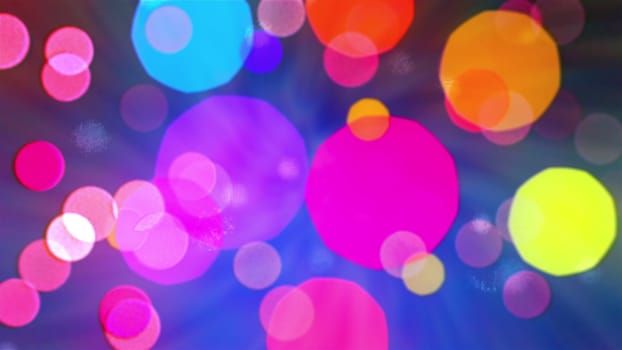 Blurred circles with 3d render with festive soft glow. Creative bubbles rushing in rush of energy. Christmas defocused motes of merry winter design with magical sparkle.