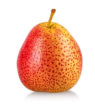 The red  pear with cliping path isolated on white background