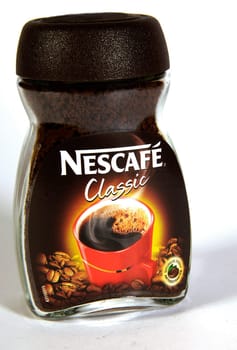 nescafe classic coffee on a white background
