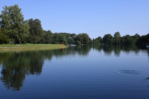 Natural springs feed the Germeringer See with water. The local recreation area near the city of Germering is in the Fürstenfeldbruck district in Bavaria.