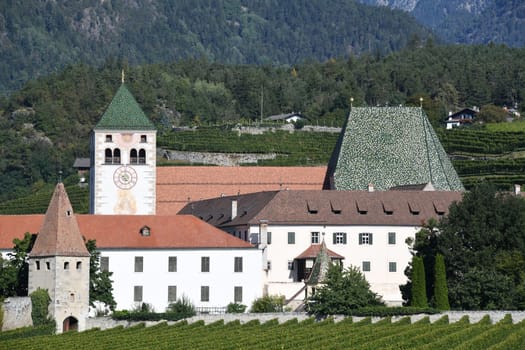 Neustift Abbey is located north of Bressanone in the Trentino - South Tyrol region,Italy. It was built in Romanesque style in 1190. The municipality of Vahrn is located in the Eisack Valley.