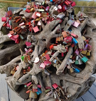 Love locks attached to an object is a symbol of eternal love.