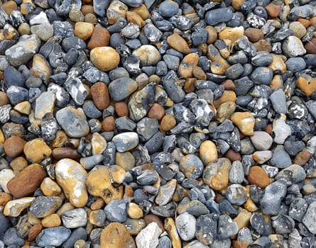 Pebbles on the Baltic coast are beautiful to look at.
