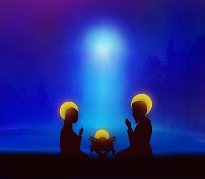 Birth of Jesus in Bethlehem.