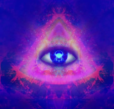 illustration of a third eye mystical sign