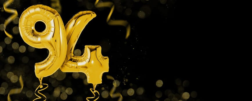 Golden balloons with copy space - Number 94
