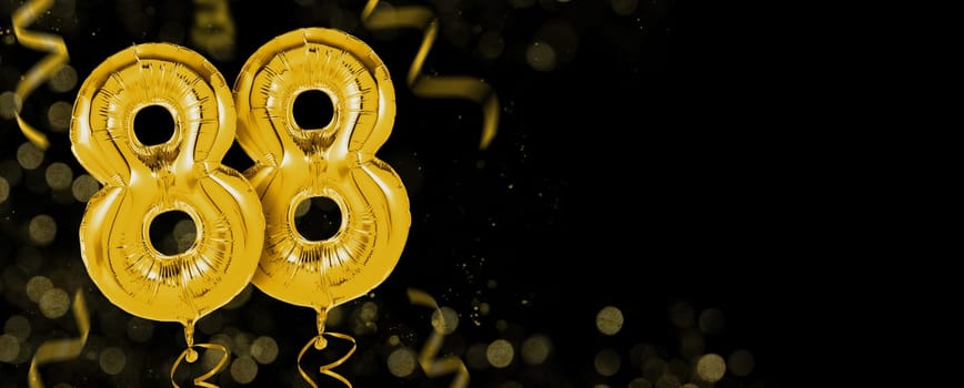 Golden balloons with copy space - Number 88