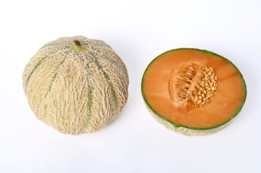 Melon on a white background