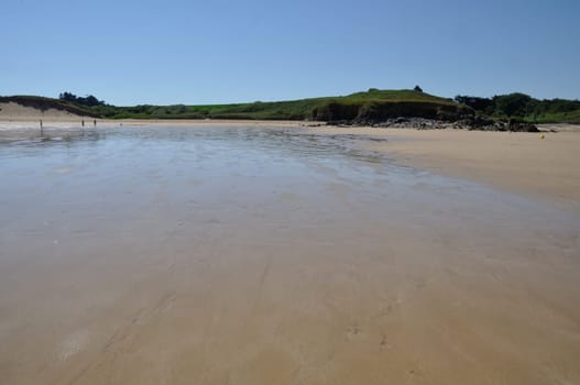 Waves on the beach in Erquy