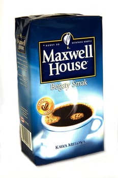 maxwell house coffee, on a white background