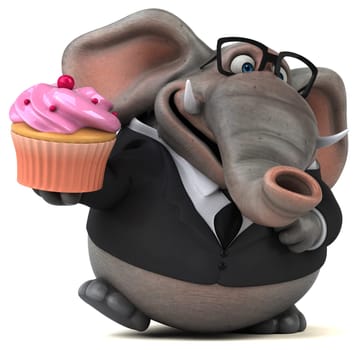 Fun elephant - 3D Illustration