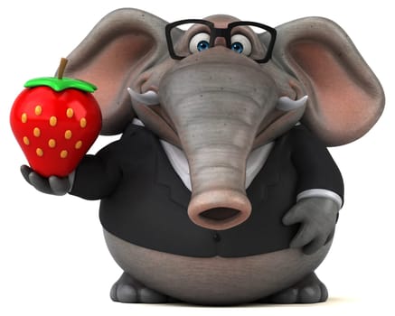 Fun elephant - 3D Illustration