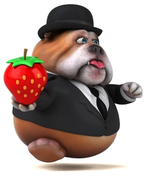 Fun bulldog - 3D Illustration