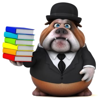 Fun bulldog - 3D Illustration