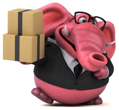 Pink elephant - 3D Illustration