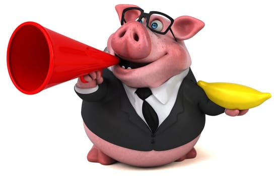 Fun pig - 3D Illustration
