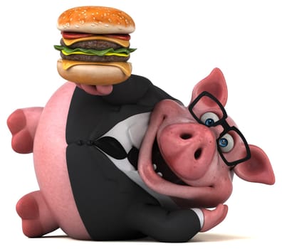 Fun pig - 3D Illustration