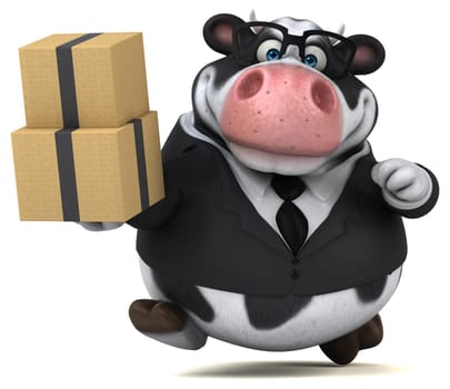 Fun cow - 3D Illustration