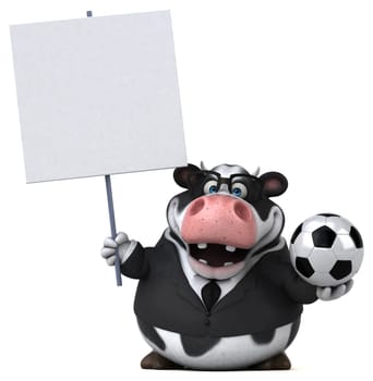 Fun cow - 3D Illustration