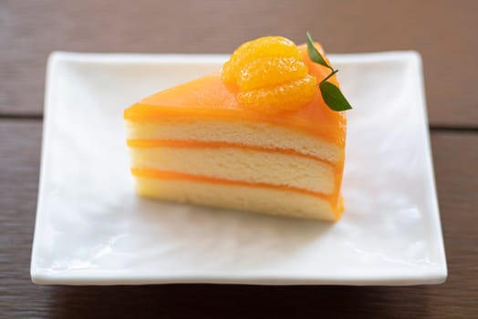 fruit orange jam cream cake