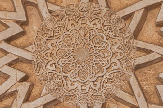 Arab background remanding to Islam culture. Design created from a 13th century architectural detail using droste effect.