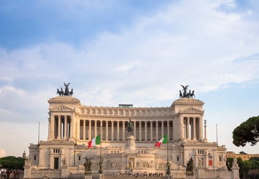 ROME, ITALY - CIRCA AUGUST 2020: Vittoriano Monument located in Piazza Venezia (Venice Square)