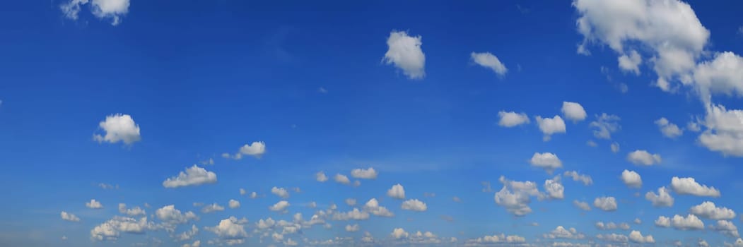 White clouds with a blue sky