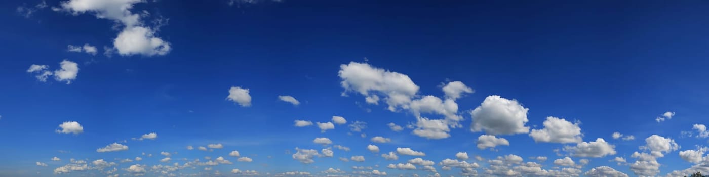 White clouds with a blue sky