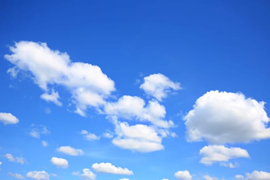 White clouds with a blue sky