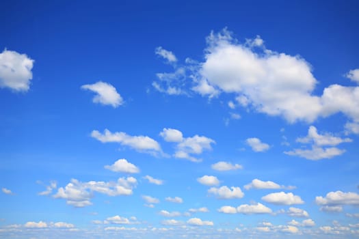 White clouds with a blue sky