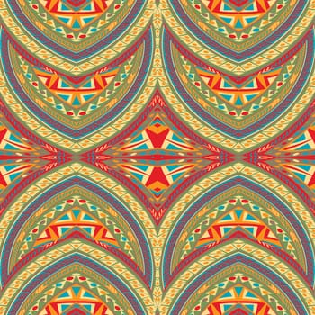 Ethnic motifs colorful seamless background