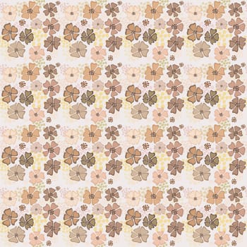 Abstract seamless beige gentle pattern with flowers