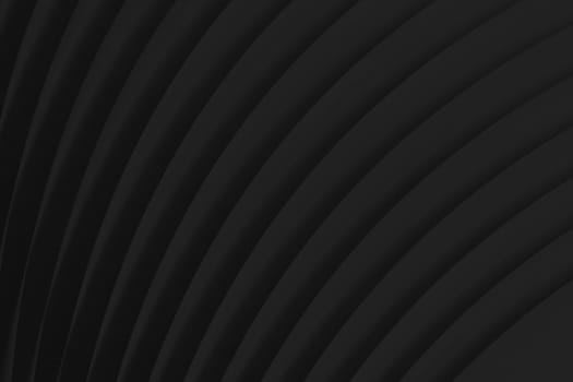 Abstract dark background with black wavy lines. 3D illustration background