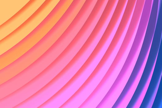 Abstract background with colorful vivid wavy lines with neon colors. 3D illustration background