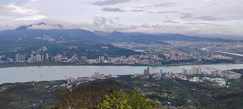 The Tamsui River and Guanyin Mountain, New Taipei City, Taiwan