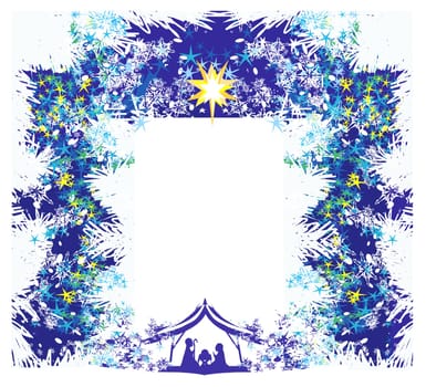 Birth of Jesus in Bethlehem - decorative Christmas card