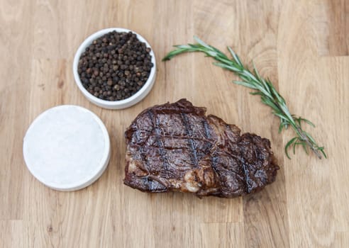 Juicy ribeye steak fresh of the grill - selective focus