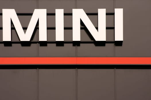Berlin,Germany – April 08,2015: The facade of the mini car dealership with its logo on April 8,2015 in Berlin.