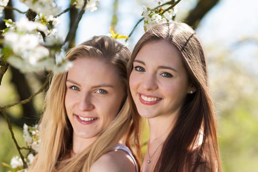 Girlfriends in spring