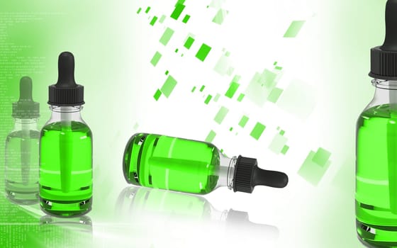 Digital illustration of medicine in colour background