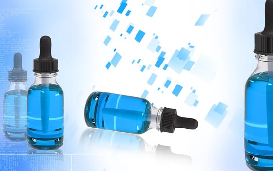 Digital illustration of medicine in colour background