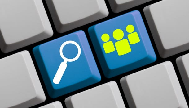Icons on keyboard - Find and find people online