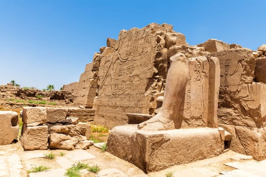 Ruins of the 8th pylon of Karnak Temple, Luxor, Egypt.