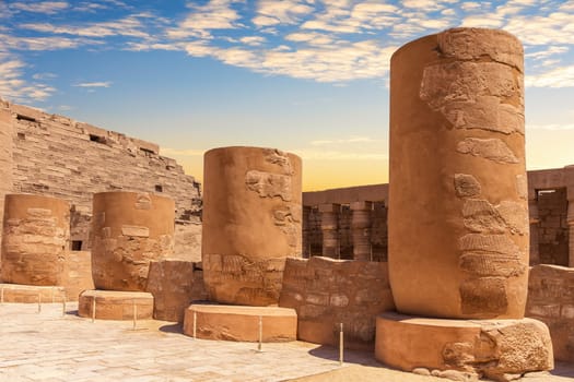 Ramesses III Temple of Karnak, Luxor, Egypt.