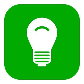 Light bulb and app icon