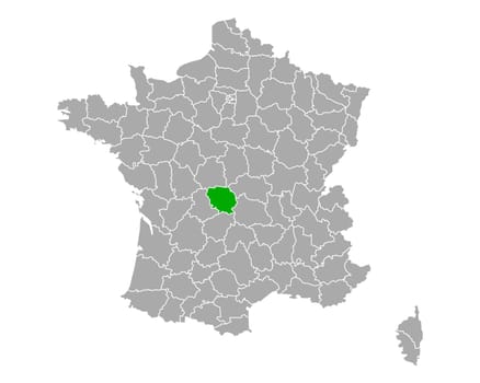 Map of Creuse in France