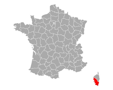 Map of Corse-du-Sud in France