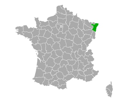 Map of Bas-Rhin in France