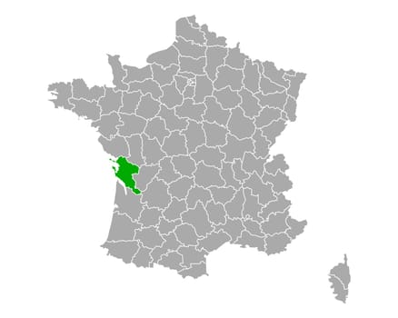Map of Charente-Maritime in France