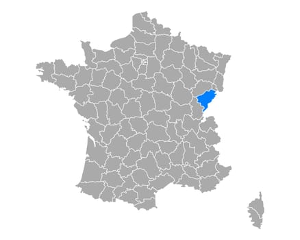 Map of Doubs in France